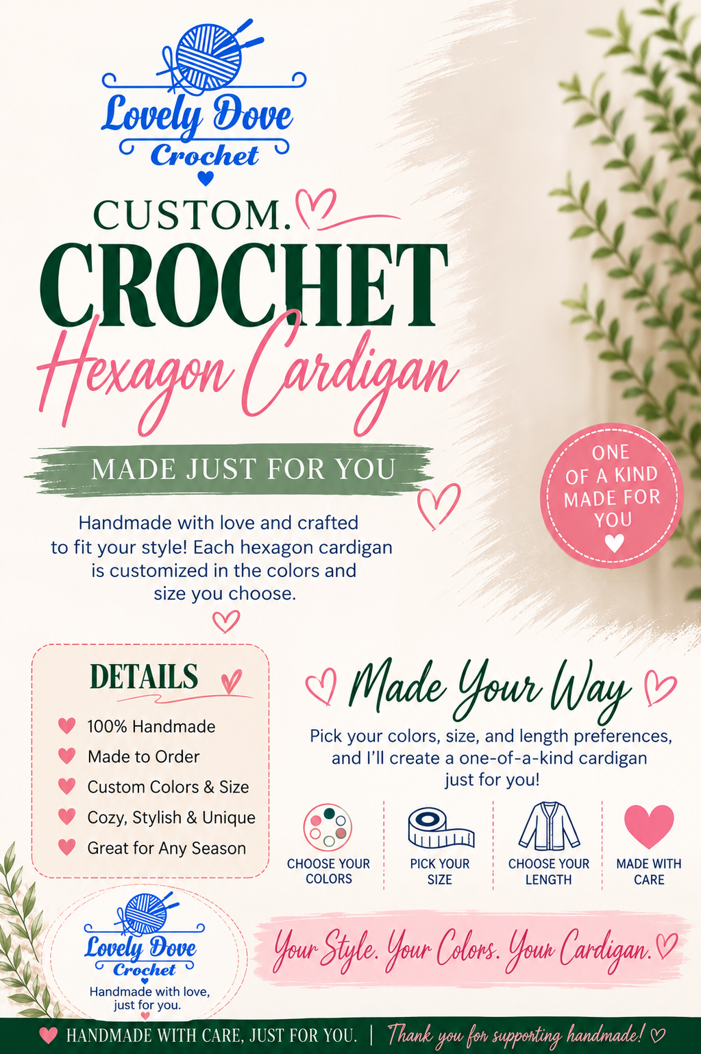 Custom Hexagon Cardigan