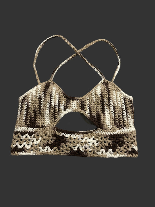 Sneak A Peek Top (Chocolate Ombré)