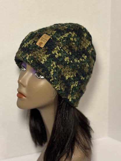 Camo Flat Brimmed Beanie